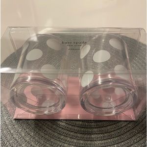 Kate Spade clear cups set of 2 cups in each package.